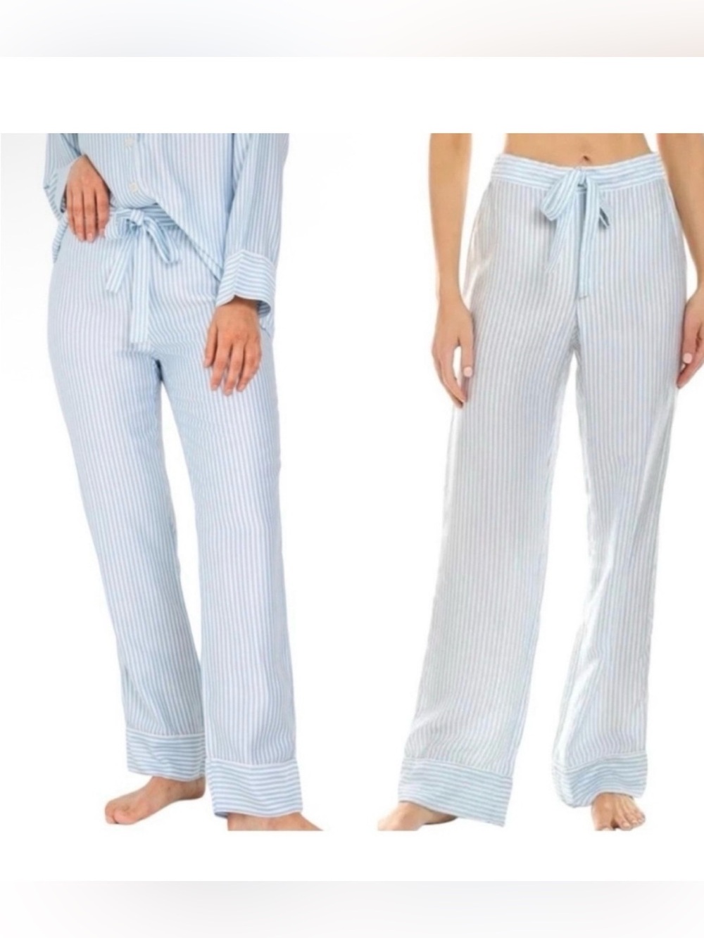 Ettitude Sateen PJ Pants Starlite Blue Stripes, Medium, NWT $88 Retail